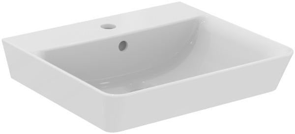 Ideal Standard Connect Air Waschtisch 500x450mm, 1 Hahnloch, mit Überlauf, Weiß