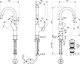 Ideal Standard Ceralife C Waschtischarmatur mit Push-Open-Ablaufventil, 150 mm Auslauf, Chrom