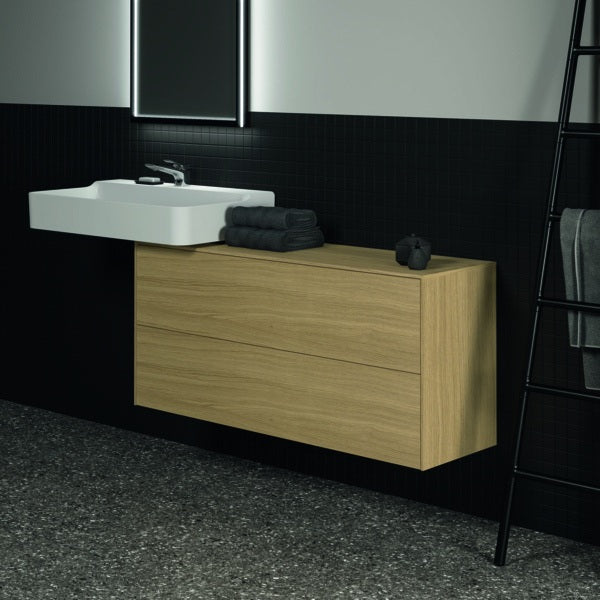 Ideal Standard WT-Unterschrank Conca, 2 Auszüge, ohne Ausschnitt, 1202x373x550 mm, Weiß
