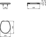 IDEAL STANDARD ProSys WC-Element Set mit RimLS Eurovit Wandtiefspül-WC & OLEAS M1 Betätigungsplatte Weiß