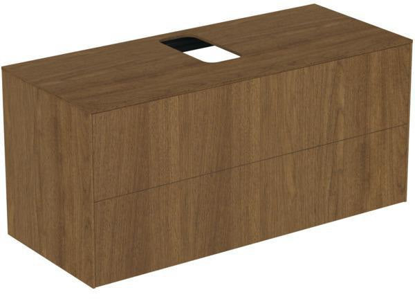 Ideal Standard Conca Waschtischunterschrank 1202 mm, 2 Auszüge, Push-Open, Weiß – Wandhängend