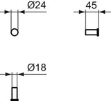 Ideal Standard Handtuchhaken Connect, Chrom – Wandmontage, verdeckte Befestigung, Messing