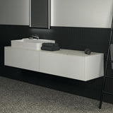 Ideal Standard Waschtischplatte Conca aus Keramik 1987x505x6 mm in Marmor Calacatta