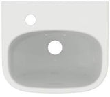 Ideal Standard i.life A Handwaschbecken 350x300x115 mm Weiß, 1 Hahnloch links, mit Überlauf