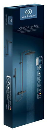 Ideal Standard Duschsystem Ceratherm T25 KB d:300mm Stick-Handbrause Silk Black
