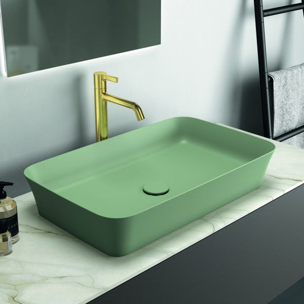 IDEAL STANDARD Ipalyss Schale 650x400x120 mm Seidenweiß – Aufsatzwaschtisch ohne Hahnloch & Überlauf