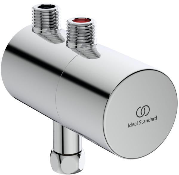 IDEAL STANDARD Eckventilthermostat Ceraplus, Chrom – Thermostatische Wand-Armatur mit Filter