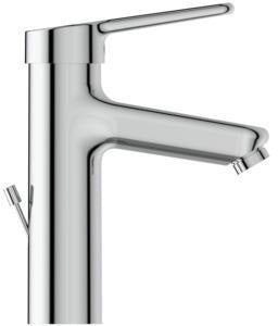 Ideal Standard Ceraplus Grande Waschtischarmatur mit Ablaufgarnitur – Chrom, 123 mm Ausladung, Einhandhebel