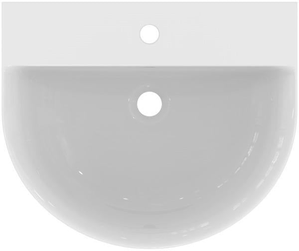 Ideal Standard Waschtisch Connect Air 550x460mm, 1 Hahnloch, mit Überlauf, Weiß