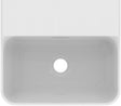 Ideal Standard Handwaschbecken Conca 400x350x165mm, geschliffen, ohne Hahnloch, mit Überlauf, Weiß