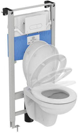 IDEAL STANDARD ProSys WC-Element Set mit RimLS Eurovit Wandtiefspül-WC & OLEAS M1 Betätigungsplatte Weiß