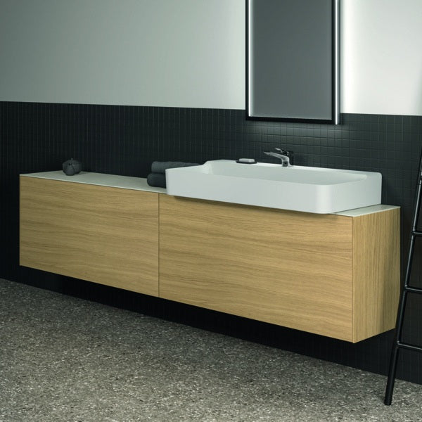 Ideal Standard Waschtischplatte Conca aus Keramik 2385x373x6 mm in Pietra Grau