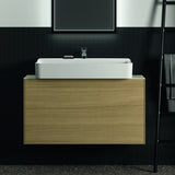 Ideal Standard Waschtischplatte Conca aus Keramik 1002x373x6 mm in Marmor Noir Desir
