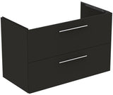 IDEAL STANDARD i.life B Möbelwaschtischunterschrank 1000 mm Weiß Matt, 2 Auszüge, Siphon links