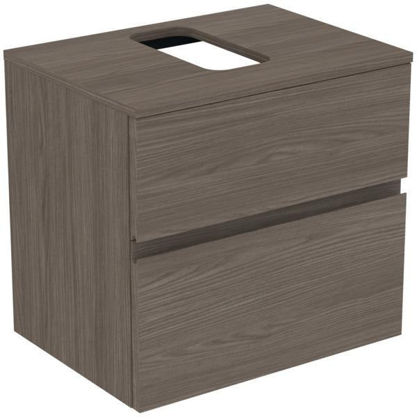 Ideal Standard Finesse Waschtischunterschrank 602 mm, 2 Auszüge, Greige matt, wandhängend