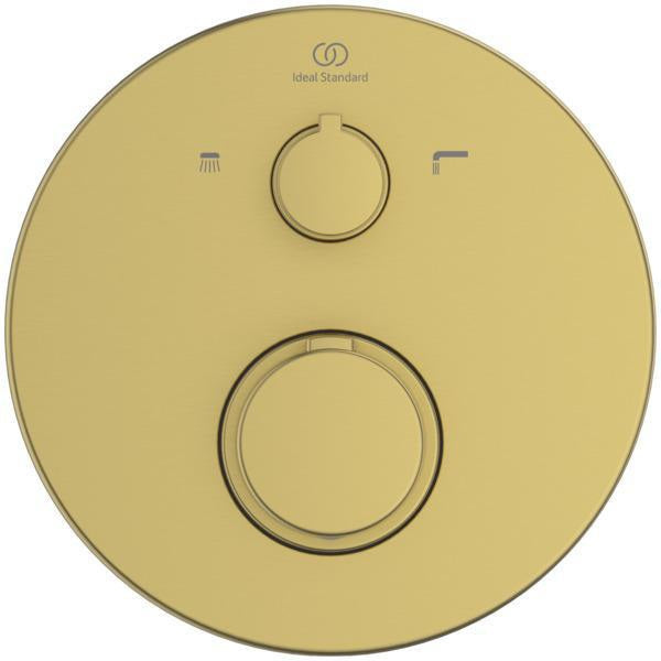 Ideal Standard Badethermostat UP Ceratherm T100, BS2, DIN EN 1717, Brushed Gold