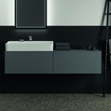 Ideal Standard Waschtischplatte Conca aus Keramik, 1587x505x6 mm, Pietra Grau – Feinsteinzeug, Design Roberto Palomba