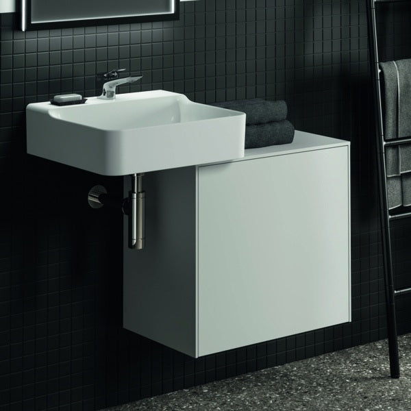 Ideal Standard Conca Waschtischunterschrank 602 mm, 1 Auszug, Push-Open, Weiß – ohne Ausschnitt