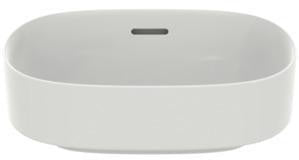 Ideal Standard Aufsatzwaschtisch Linda-X 450x380x130 mm Weiß – Keramik ohne Hahnloch, mit Überlauf