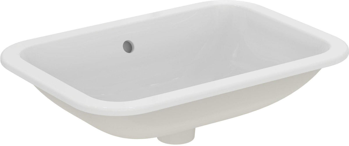 Ideal Standard Connect Einbauwaschtisch 580x410mm Weiß mit Überlauf und Ideal Plus Beschichtung
