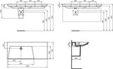 Ideal Standard Möbelwaschtisch La Dolce Vita 1260 mm ohne Hahnloch mit Überlauf, Ablage rechts, Weiß