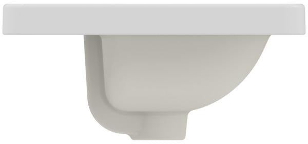Ideal Standard Connect Einbauwaschtisch 500x390mm Weiß mit Überlauf und 1 Hahnloch