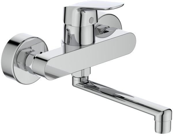 Ideal Standard Ceraflex Wand-Waschtischarmatur, Ausladung 160 mm, Chrom – Einhandhebelmischer mit Keramikkartusche