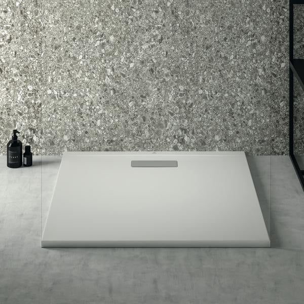 Ideal Standard Ultra Flat New Quadrat-Brausewanne 900x900x25 mm Weiß – bodenebener Einbau
