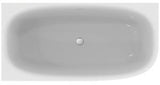 Ideal Standard D-Form-Badewanne Dea 1500x750x610 mm Weiß für Wandanbindung links mit Ablauf