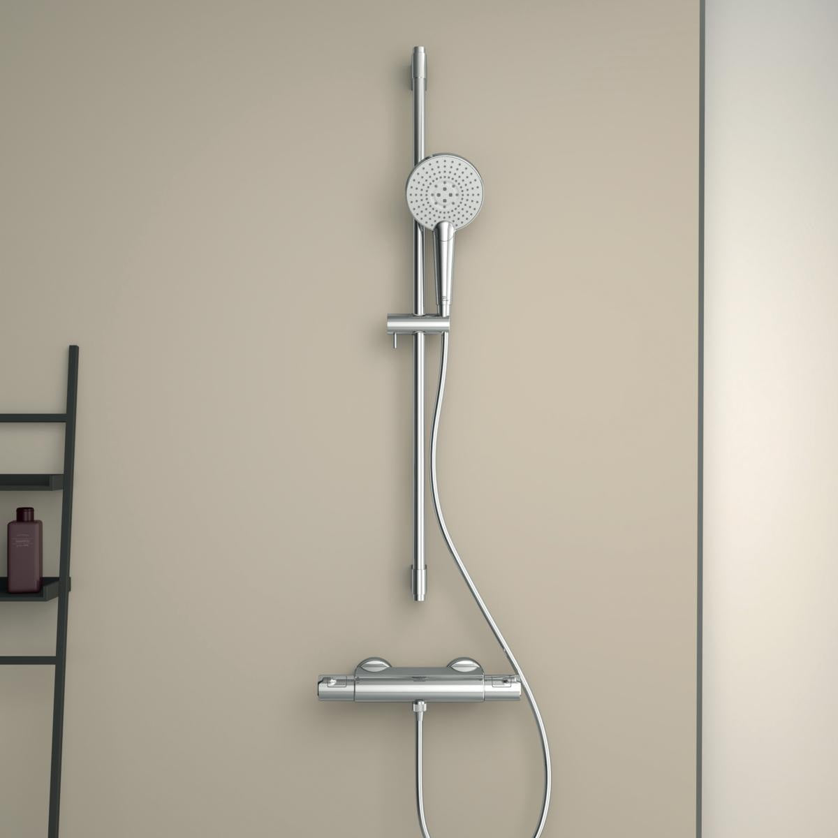 IDEAL STANDARD Idealrain Evo Jet Brausekombination 600 mm mit 3-Funktionshandbrause, Chrom