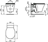 IDEAL STANDARD Waschtisch/Möbel-Paket CONNECT E mit Waschtisch 1000 mm in Weiß/Walnuss Dunkel