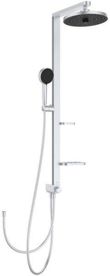 Ideal Standard Duschsystem Ceratwist Alu+ mit 2 Ablagen, Kopf- und Handbrause, Aluminium