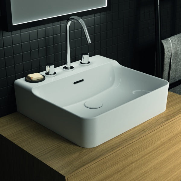 IDEAL STANDARD Waschtisch Conca 500x450x165 mm, 3 Hahnlöcher, mit Überlauf, Weiß