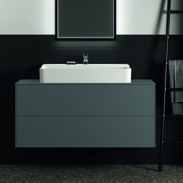 Ideal Standard Conca Waschtischunterschrank 1202 mm, 2 Auszüge, Push-Open, Weiß – Wandhängend