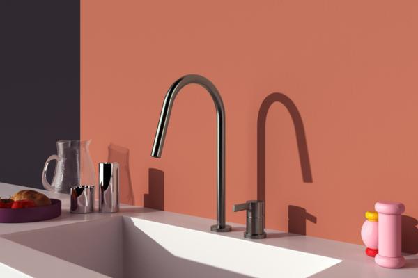 IDEAL STANDARD Gusto Küchenarmatur 243 mm Ausladung Silver Storm Einhebelmischer