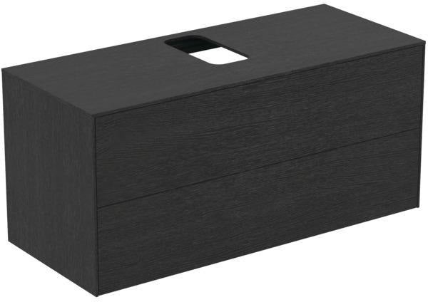 Ideal Standard Conca Waschtischunterschrank 1202 mm, 2 Auszüge, Push-Open, Weiß – Wandhängend