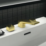 Ideal Standard Conca 3-Loch-Waschtischarmatur Brushed Gold mit Ablaufgarnitur, Ausladung 133 mm