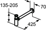 IDEAL STANDARD Designsiphon extra lang max. 380 mm Chrom – Flaschensiphon mit 90°-Bogen