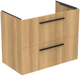 Ideal Standard i.life A Möbelpaket mit Waschtisch 80 cm und Unterschrank, Weiß matt, Chrom Griff