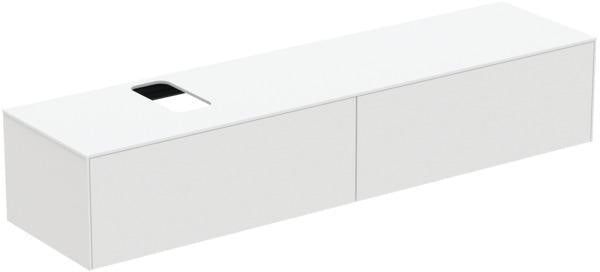 Ideal Standard Conca Waschtischunterschrank 1987 mm weiß mit 2 Auszügen und Ausschnitt