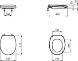 Ideal Standard WC-Sitz Contour 21 Weiß – Duroplast mit Deckel und Befestigung
