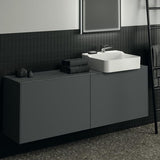 Ideal Standard Waschtischplatte Conca aus Keramik 1587x373x6 mm in Marmor Noir Desir