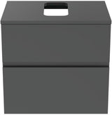 Ideal Standard Finesse Waschtischunterschrank 602 mm, 2 Auszüge, Greige matt, wandhängend