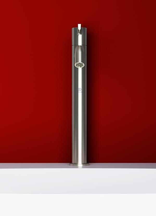 Ideal Standard Standventil Joy 170 mm Ausladung in Magnetic Grey – verlängerter Sockel, keramische Dichtscheiben