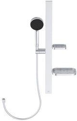 IDEAL STANDARD Idealrain Alu+ Brausekombination – 2-Funktions-Handbrause, 600 mm Stange, 2 Ablagen, Silver