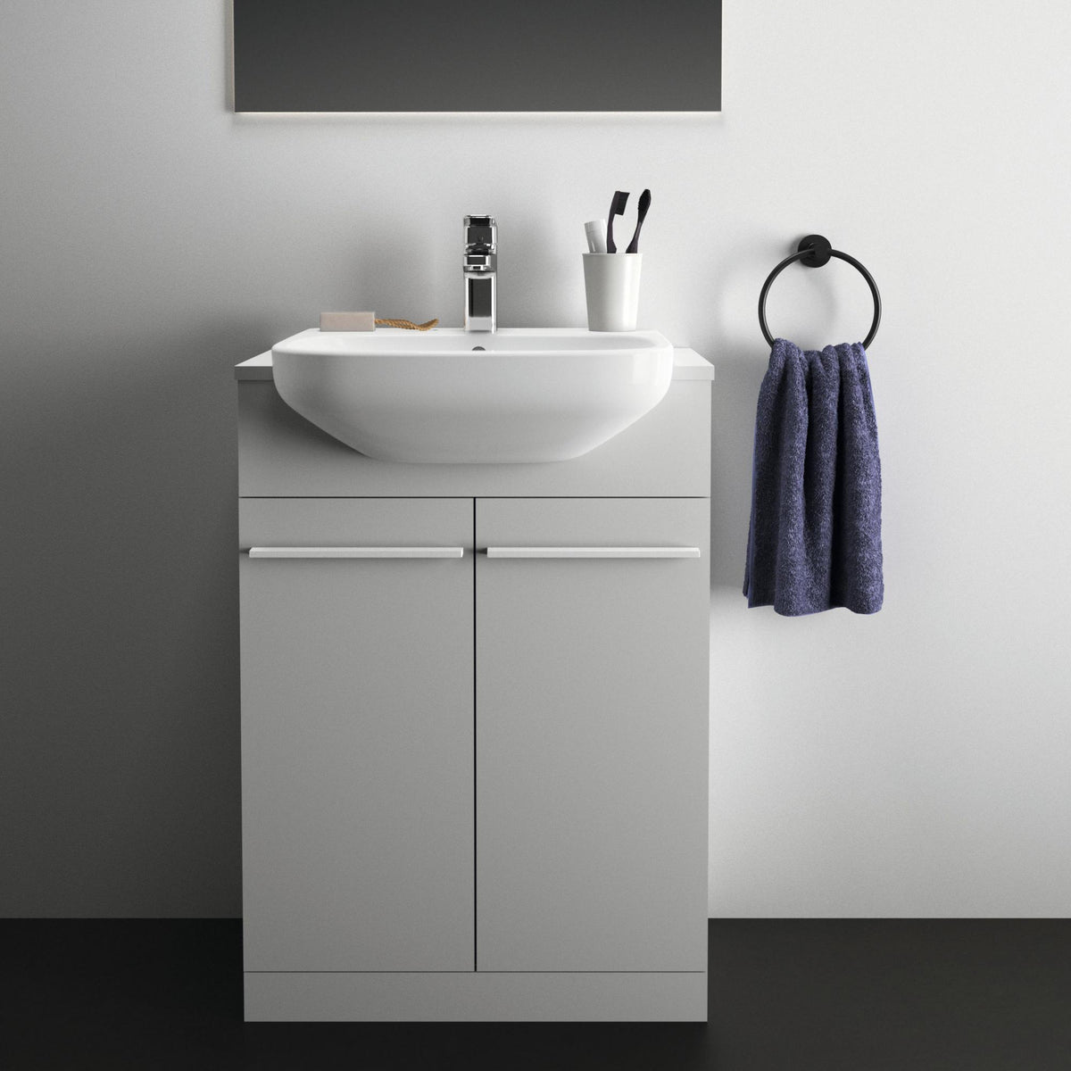Ideal Standard i.life Möbelgriff 267 mm Schwarz matt für Unterschränke