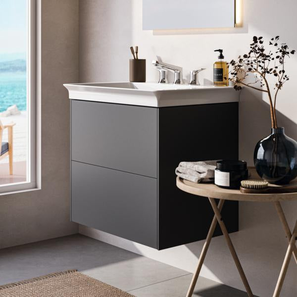 Ideal Standard Möbelwaschtisch La Dolce Vita 660 mm, 3 Hahnlöcher, mit Überlauf, Weiß