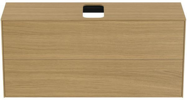 Ideal Standard Conca WT-Unterschrank 1202 mm, 2 Auszüge, Eiche geflammt, Push-Open