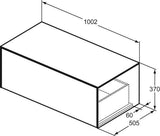 Ideal Standard Conca Waschtischunterschrank 1002 mm, 1 Auszug, Sunset Matt, Push-Open