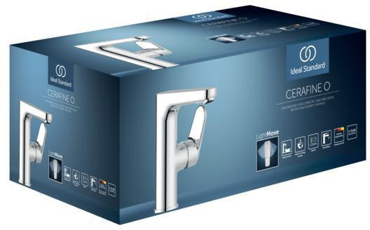 Ideal Standard Cerafine O Waschtischarmatur H155 ohne Ablaufgarnitur, Ausladung 135 mm, Chrom